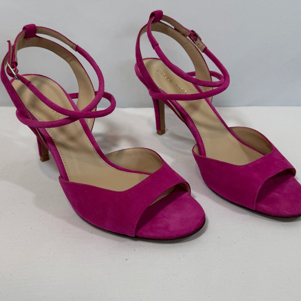 PELLE MODA HOT PINK SUEDE STRAPPY KITTEN HEELS